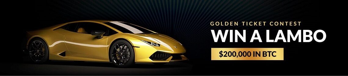 Win free bitcoins every hour! Win a Lamborghini with Golden Tickets!